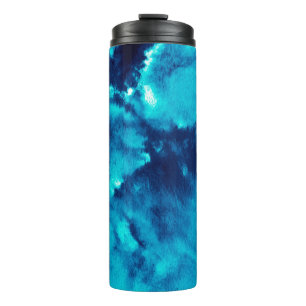 Blue Phantom Fashion Patterns Dirty Plash Watercol Thermal Tumbler