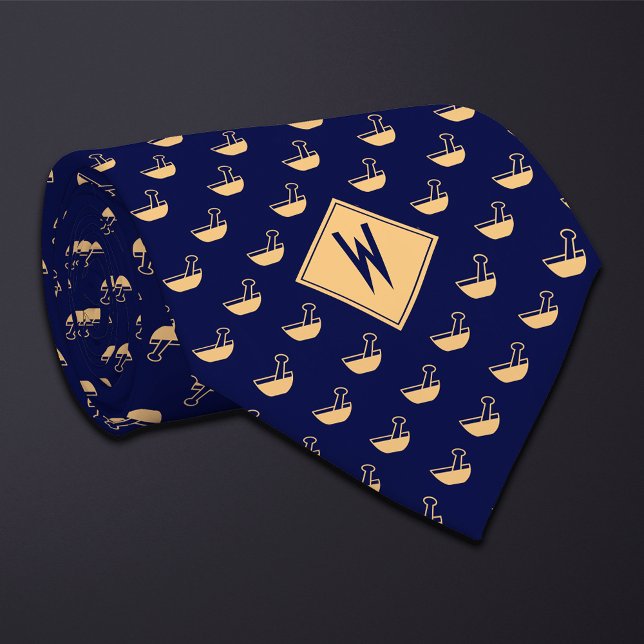 Blue Pharmacist Mortar and Pestle Tie (Creator Uploaded)