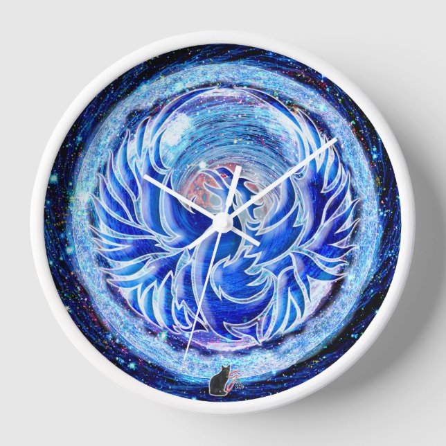 Blue Phoenix Clock (Front)
