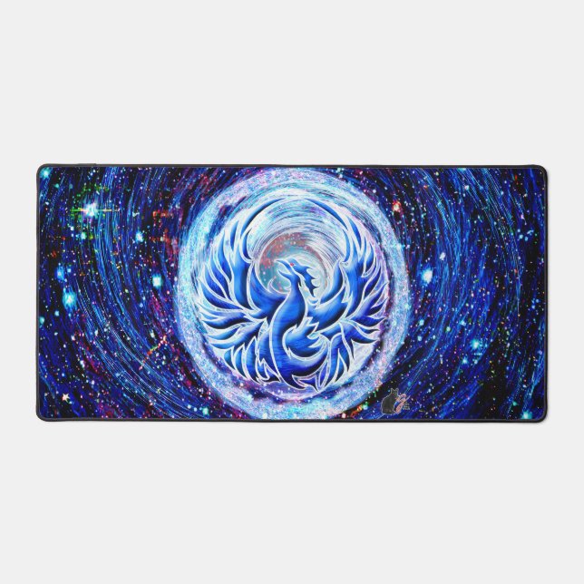 Blue Phoenix Desk Mat (Front)