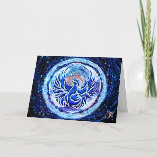Blue Phoenix Holiday Card (Front)