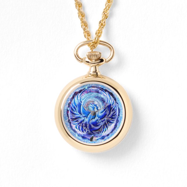 Blue Phoenix Necklace (Front)