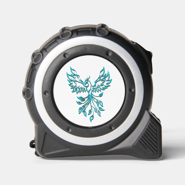 Blue Phoenix Rises on White 1 (Front)