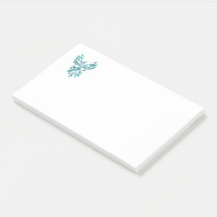 Blue Phoenix Rises on White Post-it Notes