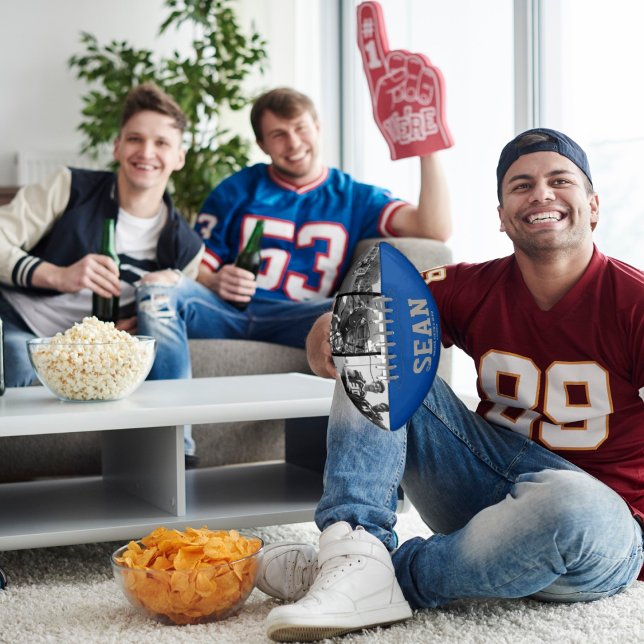 Blue Photo Football Keepsake for Dad (Creator Uploaded)