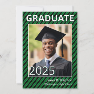 Blue Photo Graduation Invitation