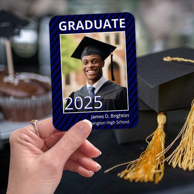 Blue Photo Graduation Magnet (Creator Uploaded)