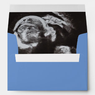 Blue Photo Self Addressed Envelope