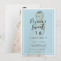 Blue Photo Tint Overlay 2 Modern Minimal Sweet 16