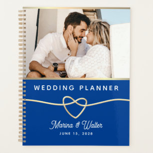 Blue Photo Wedding Planner Book
