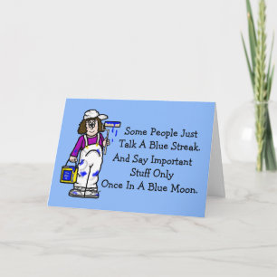 Blue Phrases Greeting Card (Customise It)