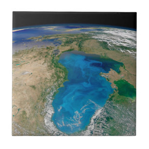 Blue Phytoplankton Bloom In The Black Sea Ceramic Tile