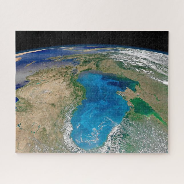 Blue Phytoplankton Bloom In The Black Sea Jigsaw Puzzle (Horizontal)