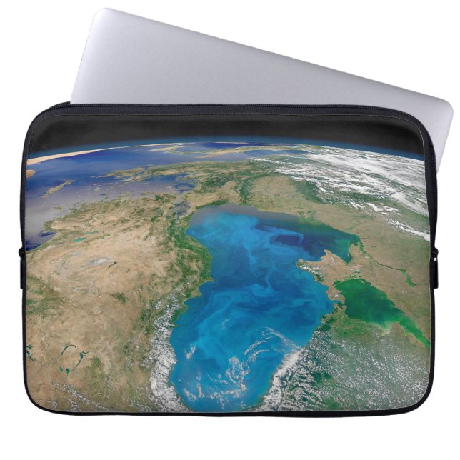 Blue Phytoplankton Bloom In The Black Sea Laptop Sleeve (Front)
