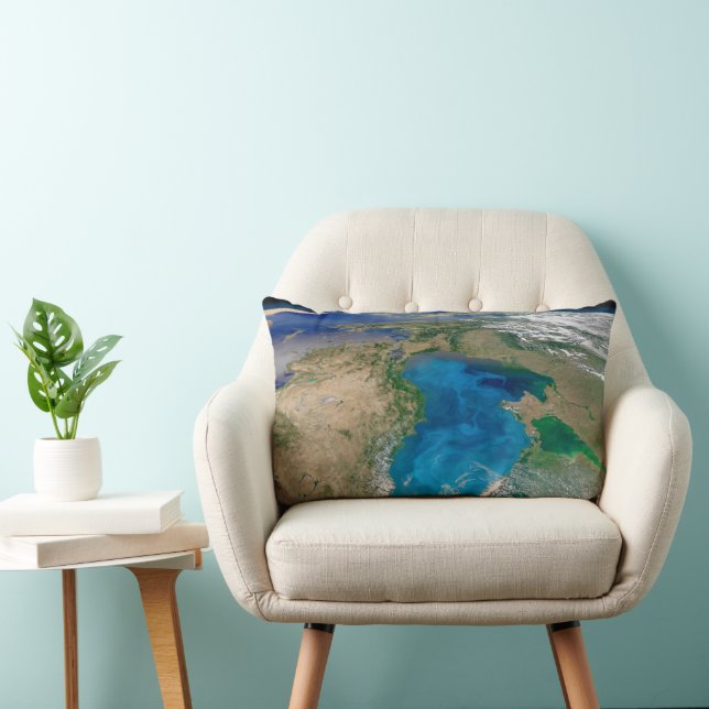 Blue Phytoplankton Bloom In The Black Sea Lumbar Cushion (Chair)