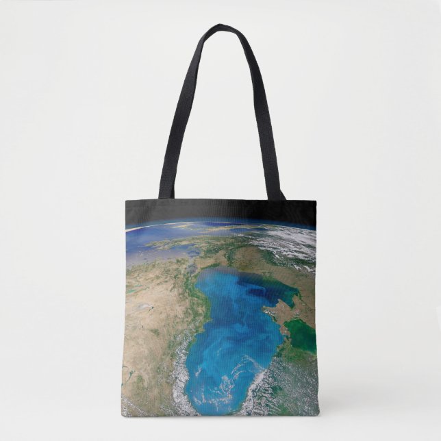 Blue Phytoplankton Bloom In The Black Sea Tote Bag (Front)