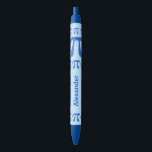 Blue Pi Symbol Math Geek Mathematics Professor Blue Ink Pen<br><div class="desc">From the Professor Of Mathematics to the university student,  this one of a kind blue Pi artwork pen is a personalised gift that will be useful as well as fun.</div>