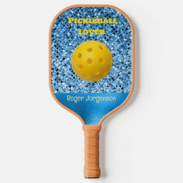 Blue Pickleball Lover Custom Pickleball Paddle (Front)
