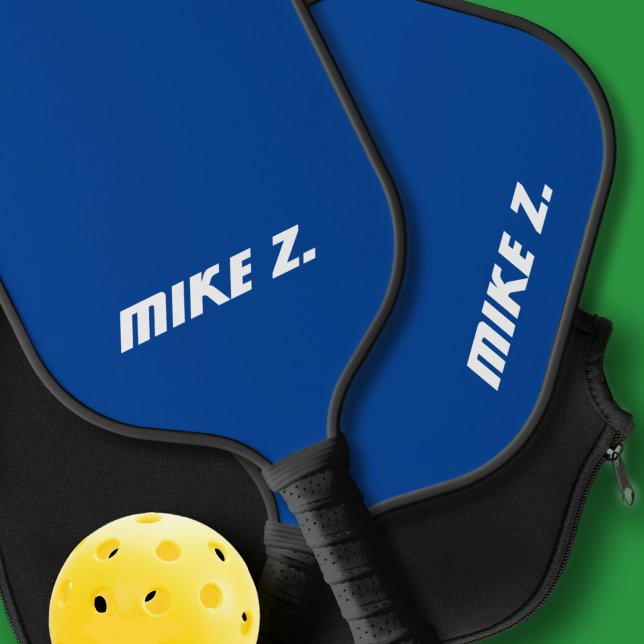 Blue Pickleball Paddle with His Name (Creator Uploaded)