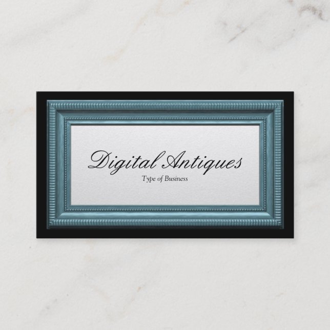 Blue Picture Frame Business Card (Front)