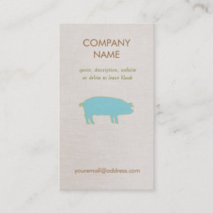 Blue Pig  Business Card