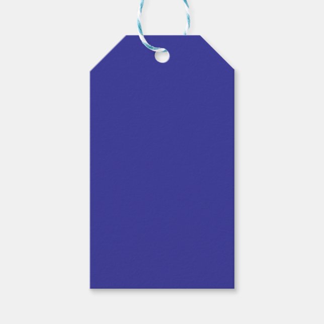 Blue (pigment) (solid colour)  gift tags (Front)