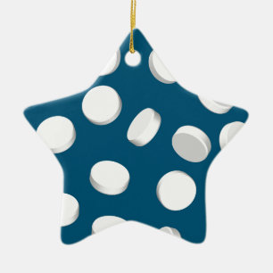 blue pills drugs ceramic tree decoration
