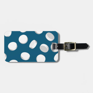blue pills drugs luggage tag