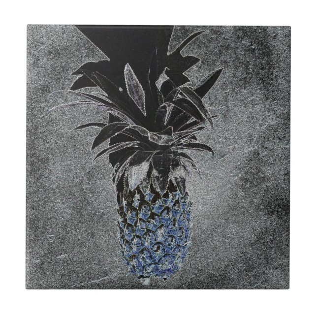 Blue Pineapple Asphalt Texture Industrial  Ceramic Tile (Front)
