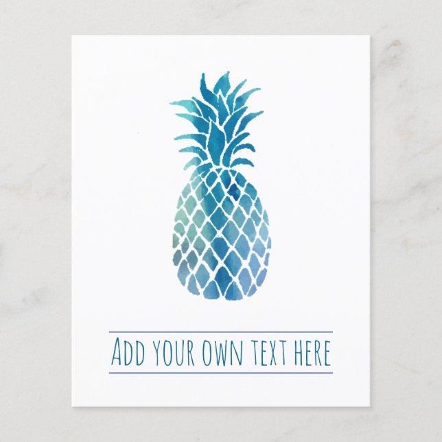 blue pineapple flyer (Front)