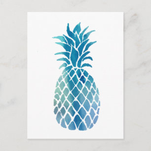 blue pineapple postcard