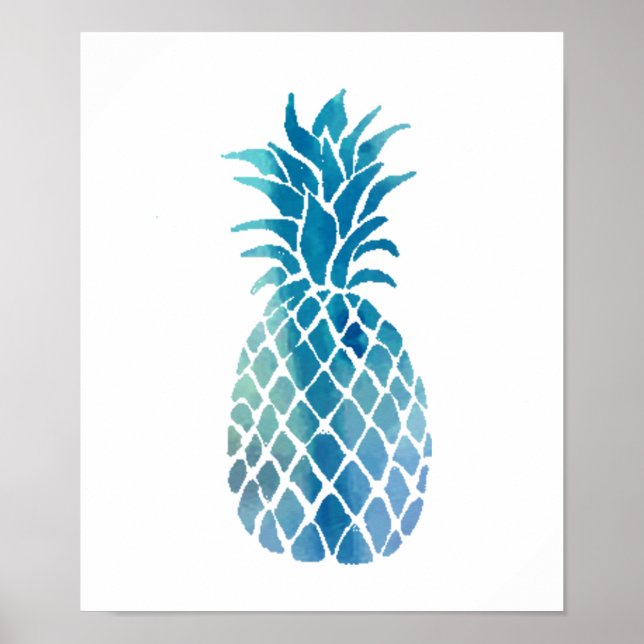 blue pineapple poster (Front)