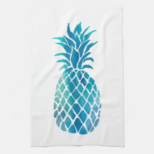 blue pineapple tea towel