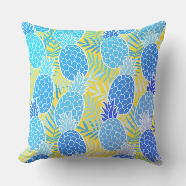 Blue Pineapples Cushion (Front)