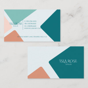 Blue & Pink Abstract Business Card