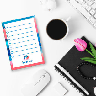 Blue Pink abstract  initial Post-it Notes