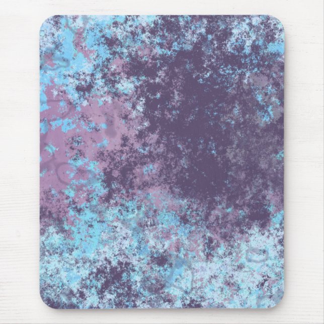 Blue, Pink and Purple Marble Abstract Mouse Pad (Front)