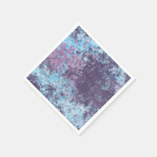 Blue, Pink and Purple Marble Abstract Napkin