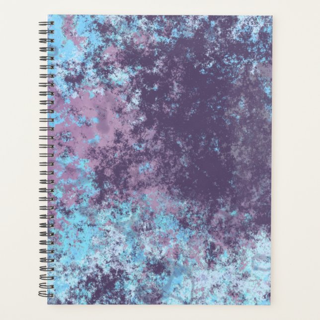 Blue, Pink and Purple Marble Abstract Planner (Front)