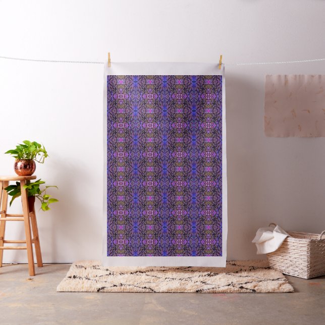 Blue, Pink and Sienna Camouflage Pattern Fabric (In Situ)