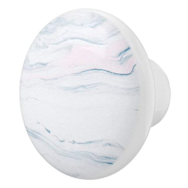 Blue Pink And White Ceramic Knob (Right)