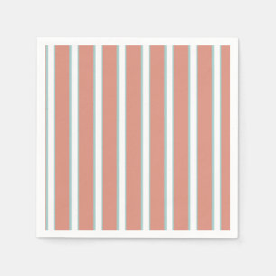 Blue, pink and white stripes pattern napkin