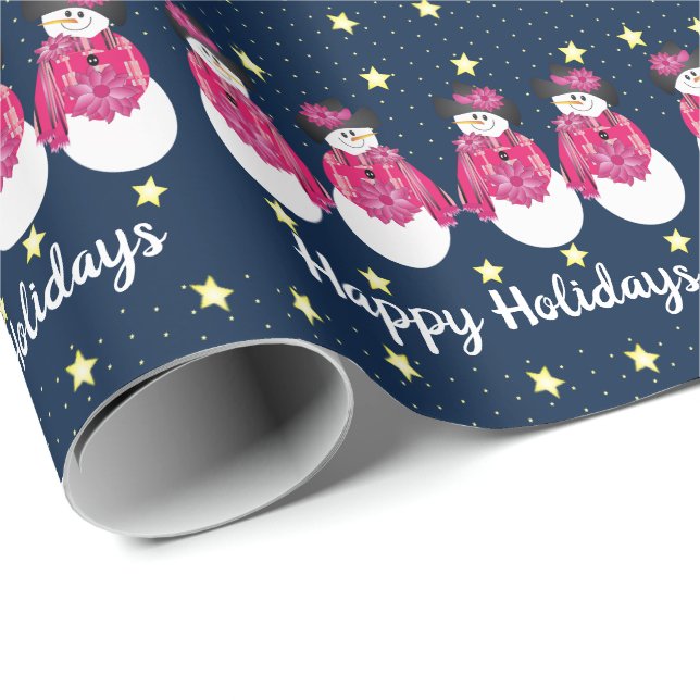 Blue Pink And Yellow Wrapping Paper (Roll Corner)