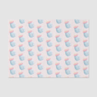 Blue & Pink Baby Bottle Cute Pattern