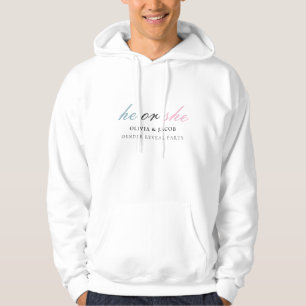 Blue Pink Balloons Gender Reveal Party Hoodie
