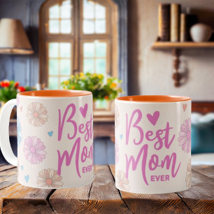 Blue Pink Best Mum Ever Mother's Day Mug