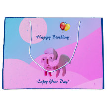Blue Pink Birthday  Aries Gift Bag