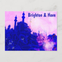 Blue & Pink Brighton Pavilion Screenprint