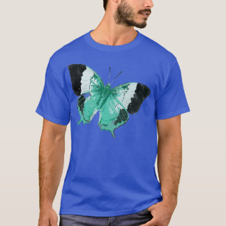 blue Pink Butterfly love colour painting T-Shirt