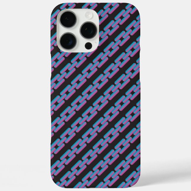 blue pink chain iPhone / iPad case (Back)